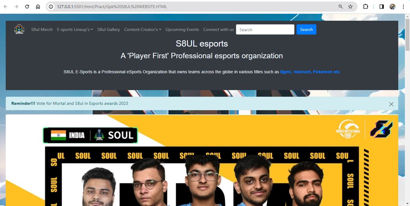 S8UL Esports fan app image